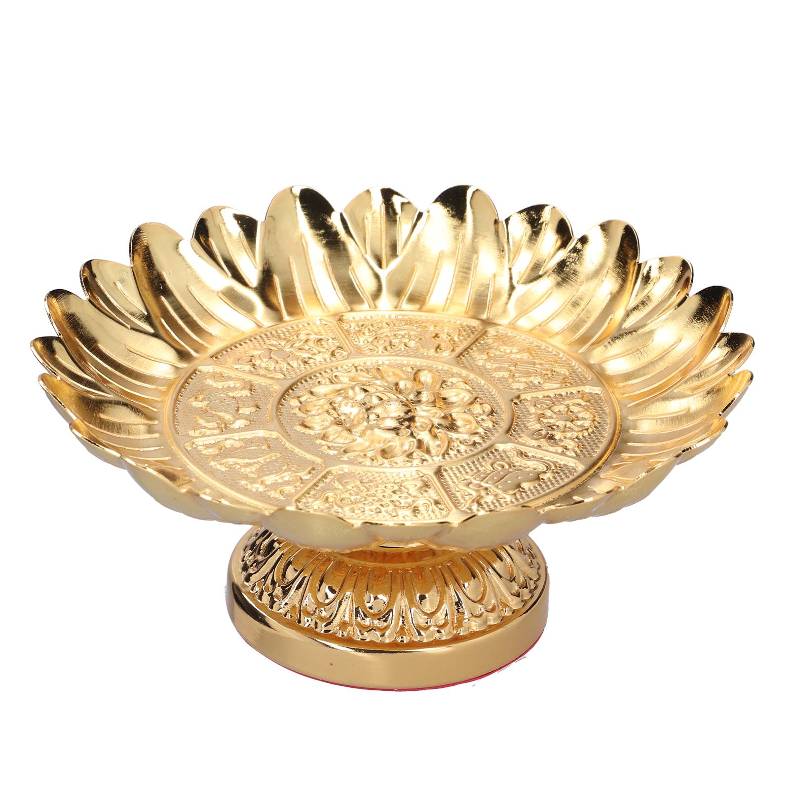 Fruit Tray Retro Style Flat Glossy Durable Alloy Decorative Plate for Temples Sacrifices Home
Fruit Tray Retro Style Flat Glossy Durable Alloy Decorative Plate for Temples Sacrifices Home