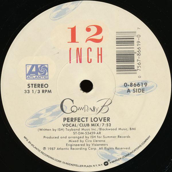 12inch Record COMPANY B - Perfect Lover 086619 Atlantic 1987 US Dance & Electronica Used
12inch Record COMPANY B - Perfect Lover 086619 Atlantic 1987 US Dance & Electronica Used