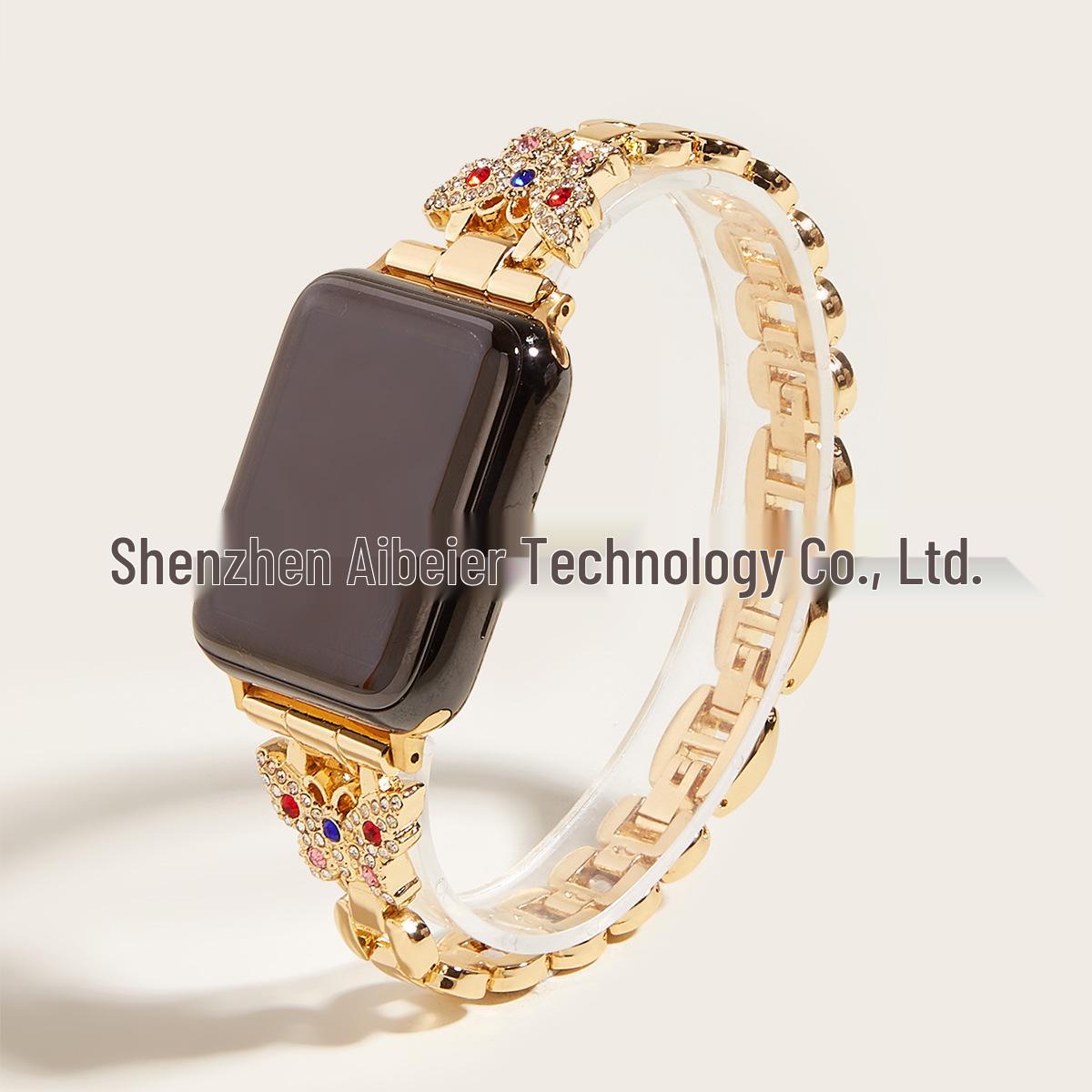 Rhinestone Butterfly Metal Strap for Apple Watch, Samsung, Huawei - Fashionable and Compatible with iWatch 22mm золотий
Rhinestone Butterfly Metal Strap for Apple Watch, Samsung, Huawei - Fashionable and Compatible with iWatch 22mm золотий