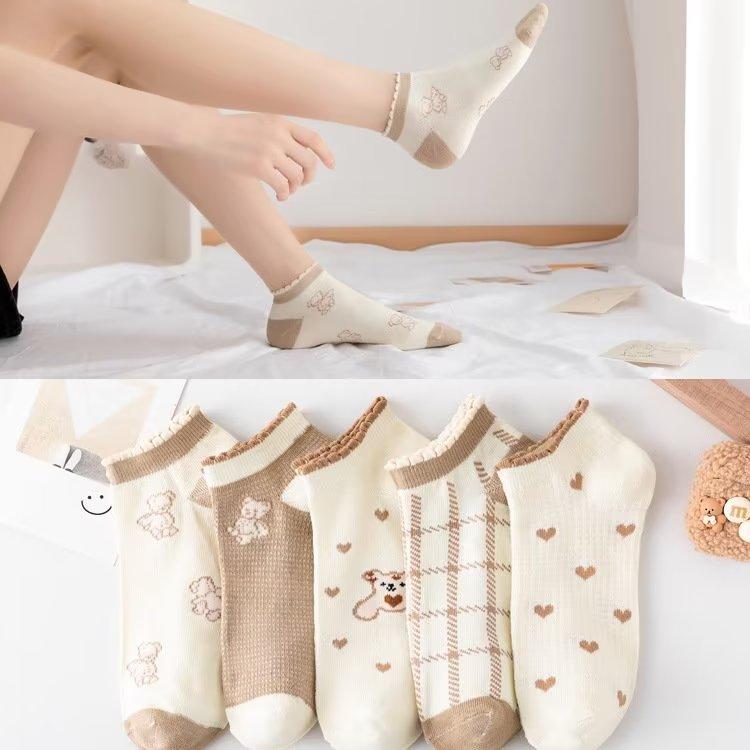 5PCS Женский оборок С манжетами Носки Низкий Верх лодыжки Носки Мягкий хлопок Носки Мультфильм Мода Принт Носки
5PCS Женский оборок С манжетами Носки Низкий Верх лодыжки Носки Мягкий хлопок Носки Мультфильм Мода Принт Носки