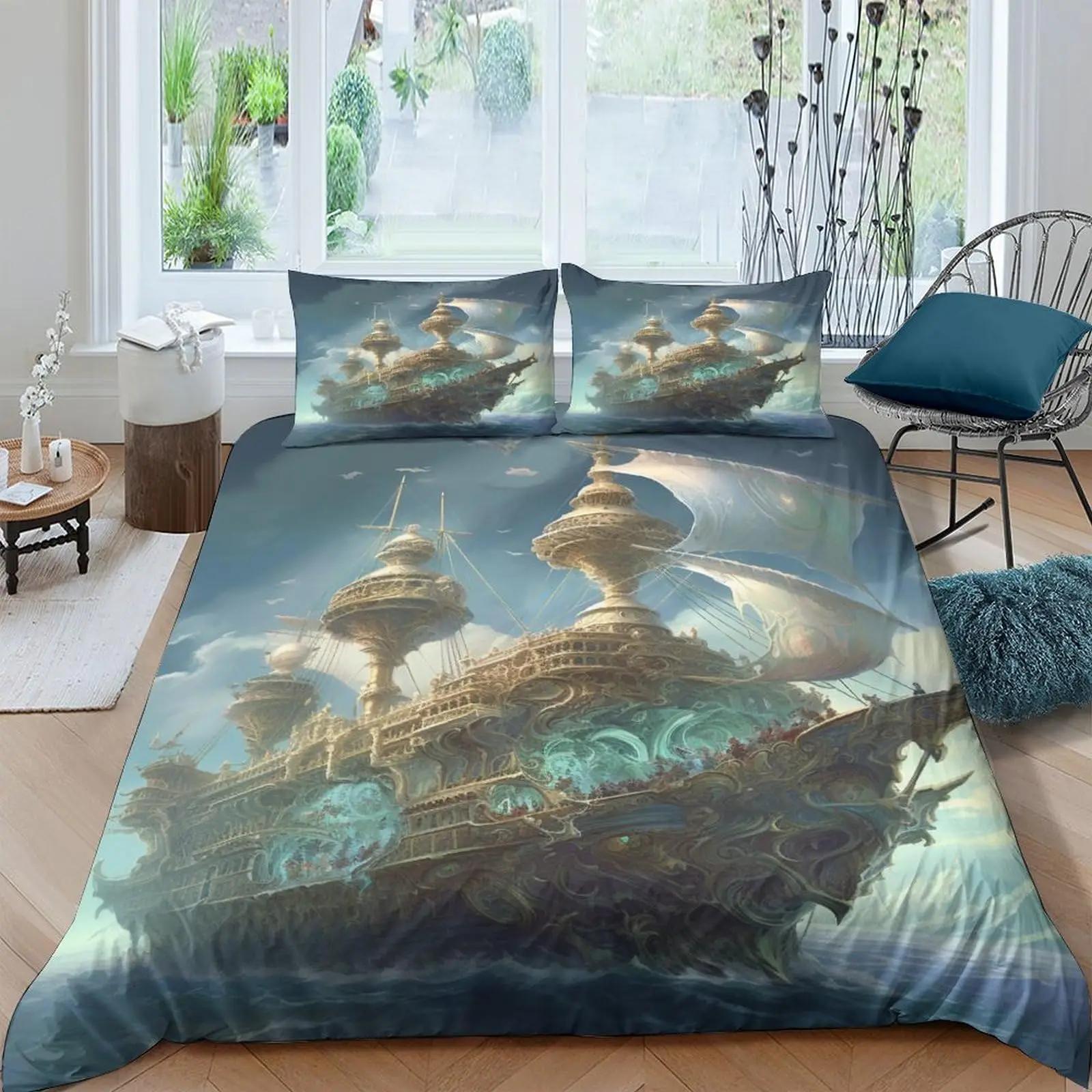 Sailboat Bedding Set Sailing Ship Comforter Cover Ocean Wave Nautical Duvet Cover For Kids Boys Girls Cartoon Ship US Twin(172x218cm)
Sailboat Bedding Set Sailing Ship Comforter Cover Ocean Wave Nautical Duvet Cover For Kids Boys Girls Cartoon Ship US Twin(172x218cm)