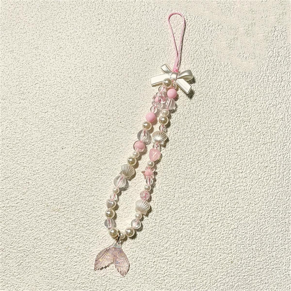 Lovely Bow Fishtail Shell Shell Beaded Pendant Phone Chain Compatible With iPhone Jewelry Strap Gift Girl Keyring Hanging Decor
Lovely Bow Fishtail Shell Shell Beaded Pendant Phone Chain Compatible With iPhone Jewelry Strap Gift Girl Keyring Hanging Decor