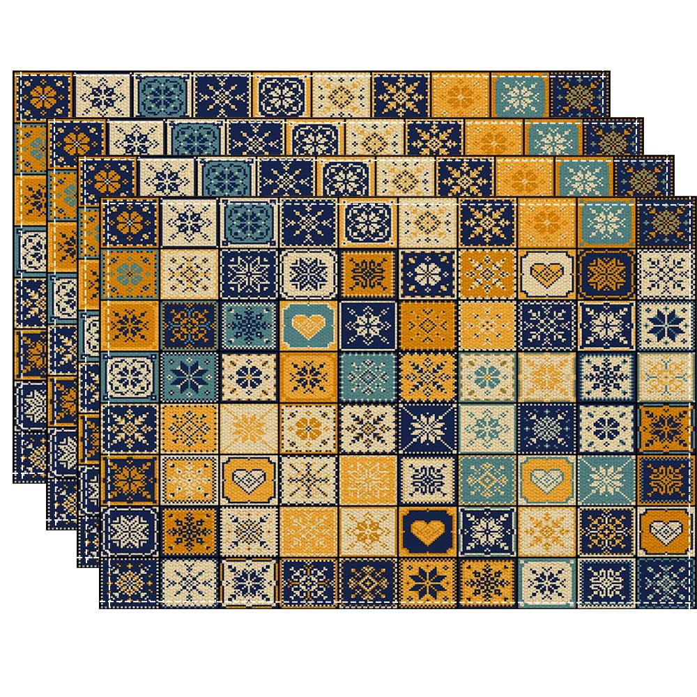 4/6/8pcs Boho Ethnic Pattern Placemats Kitchen Dining Table Mat Decor Accessories Heat Resistant Linen Tableware Mats 1pcs
4/6/8pcs Boho Ethnic Pattern Placemats Kitchen Dining Table Mat Decor Accessories Heat Resistant Linen Tableware Mats 1pcs