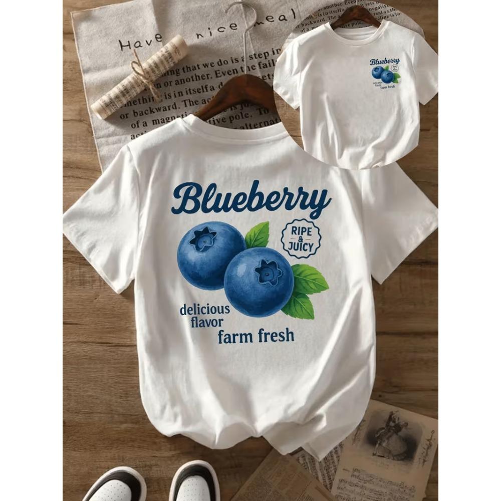Women S Casual Short Sleeve T-Shirt - Blueberry Ripe & Print, White Round Neck Tee, Spring & Summer Fashion, Ladies T Shirts M
Women S Casual Short Sleeve T-Shirt - Blueberry Ripe & Print, White Round Neck Tee, Spring & Summer Fashion, Ladies T Shirts M