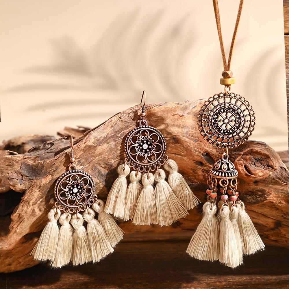 3 шт. Винтажный комплект серьги-ожерелье с цирконом, серьги-кисточки, этнические бохо аксессуары для вечеринок, повседневная носка, подарки на праздник
3 шт. Винтажный комплект серьги-ожерелье с цирконом, серьги-кисточки, этнические бохо аксессуары для вечеринок, повседневная носка, подарки на праздник