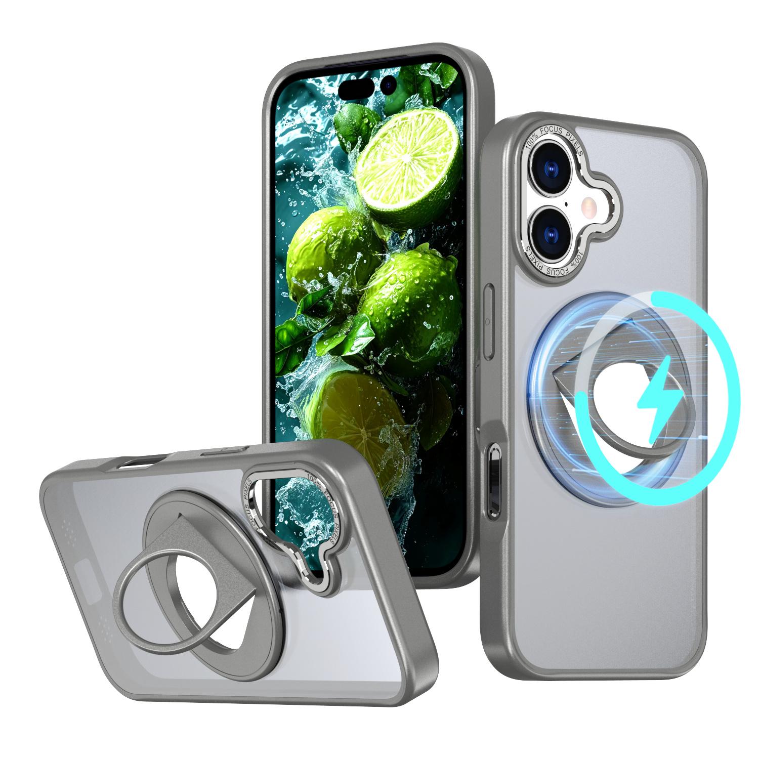 For iPhone 17 Clear Back Case Rotating Kickstand TPU+PC Phone Cover Compatible with MagSafe
For iPhone 17 Clear Back Case Rotating Kickstand TPU+PC Phone Cover Compatible with MagSafe