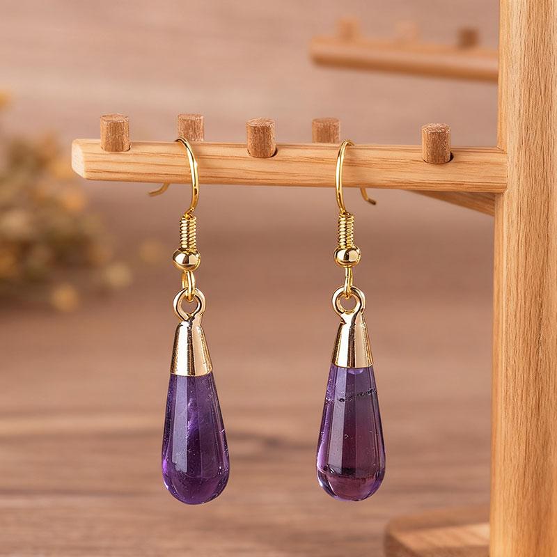 1pair Natural Stone Earring Amethyst Tiger Eye Charms Long Water Drop Dangle Earrings Jewelry for Women аметист
1pair Natural Stone Earring Amethyst Tiger Eye Charms Long Water Drop Dangle Earrings Jewelry for Women аметист