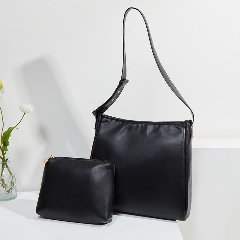 Fashion PU Leather PU Leather Tote Bag Solid Color Large Capacity Large Underarm Bag Storage Bags Women Girls чорний
Fashion PU Leather PU Leather Tote Bag Solid Color Large Capacity Large Underarm Bag Storage Bags Women Girls чорний