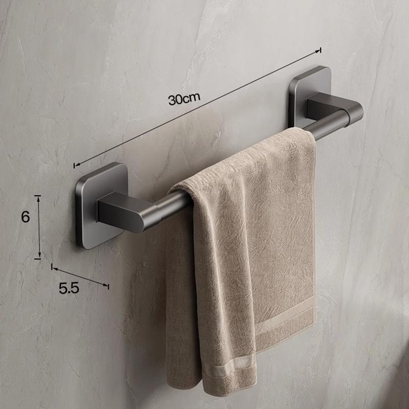 Держатель для полотенец для ванной комнаты, белый без сверления, черная вешалка для полотенец для ванной комнаты, вешалка для полотенец, самоклеящаяся вешалка для полотенец для ванной комнаты, вешалка для полотенец A-30cm серый