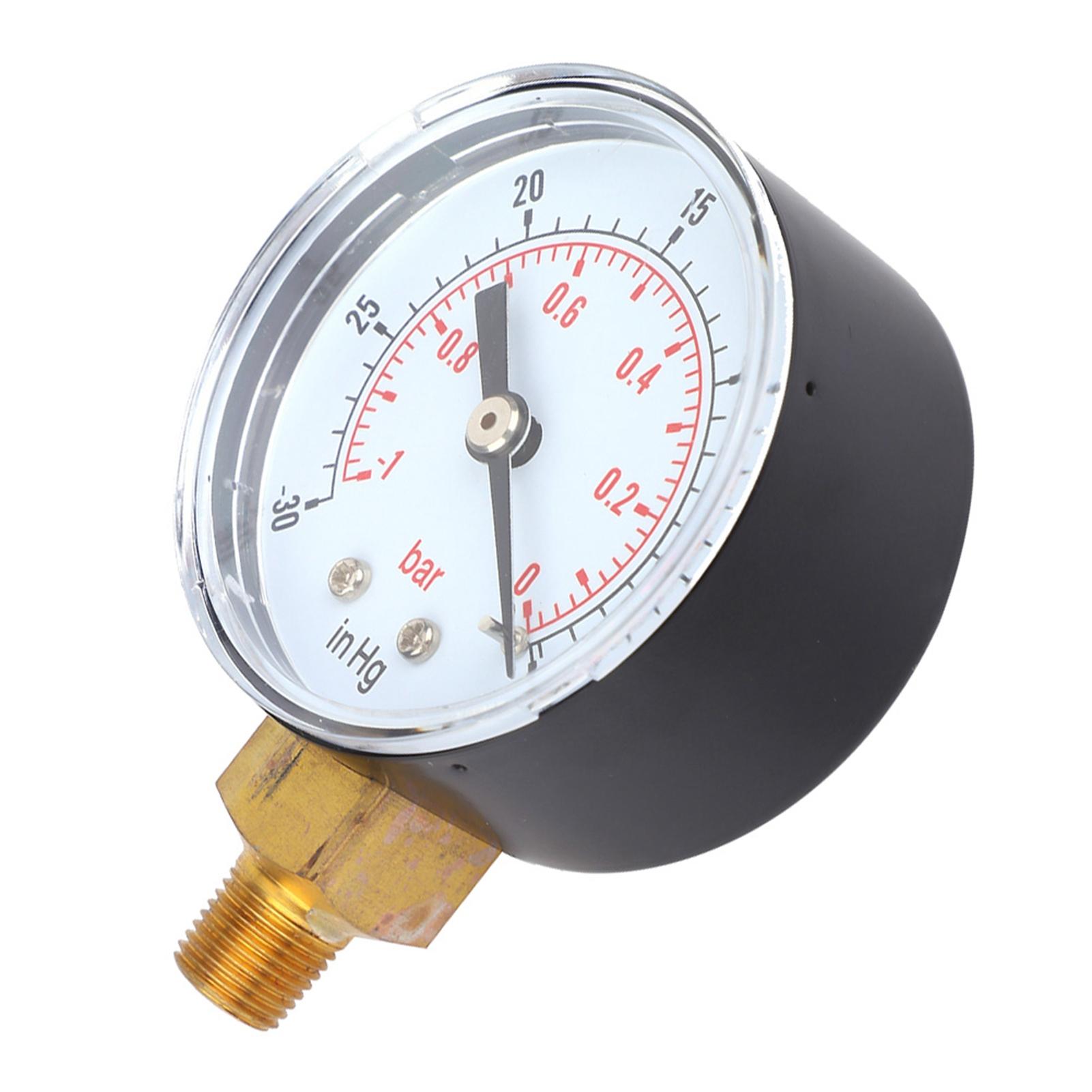 Vacuum Gauge 1 0Bar 30 0inHg 50mm 1 8 BSPT Bottom Connection for Air Water Oil
Vacuum Gauge 1 0Bar 30 0inHg 50mm 1 8 BSPT Bottom Connection for Air Water Oil