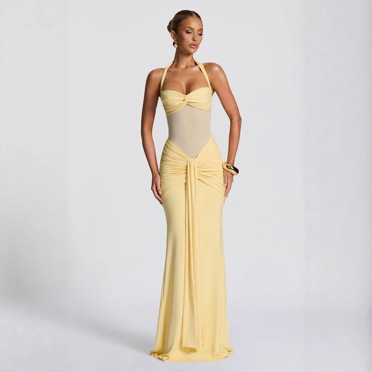 2026 Summer Women s Sheer Mesh Mermaid Gown, Adjustable Halter Neck Dress with Flowing Sash, Sexy Bodycon Evening Dress for Formal Parties XS жёлтый
2026 Summer Women s Sheer Mesh Mermaid Gown, Adjustable Halter Neck Dress with Flowing Sash, Sexy Bodycon Evening Dress for Formal Parties XS жёлтый
