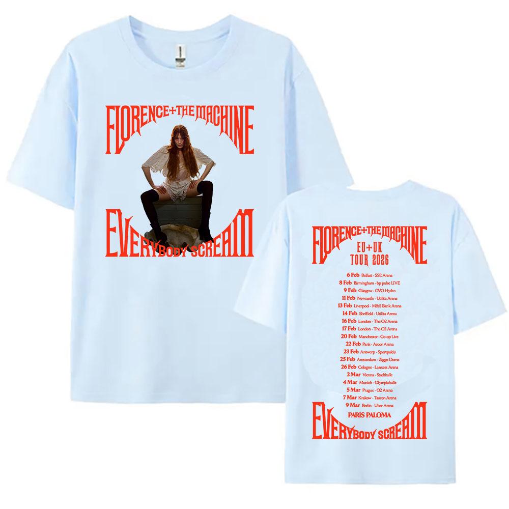 2026 Everybody Scream Tour Футболка Florence + The Machine Футболки з принтом гурту Унісекс Бавовняна футболка з коротким рукавом XL
2026 Everybody Scream Tour Футболка Florence + The Machine Футболки з принтом гурту Унісекс Бавовняна футболка з коротким рукавом XL