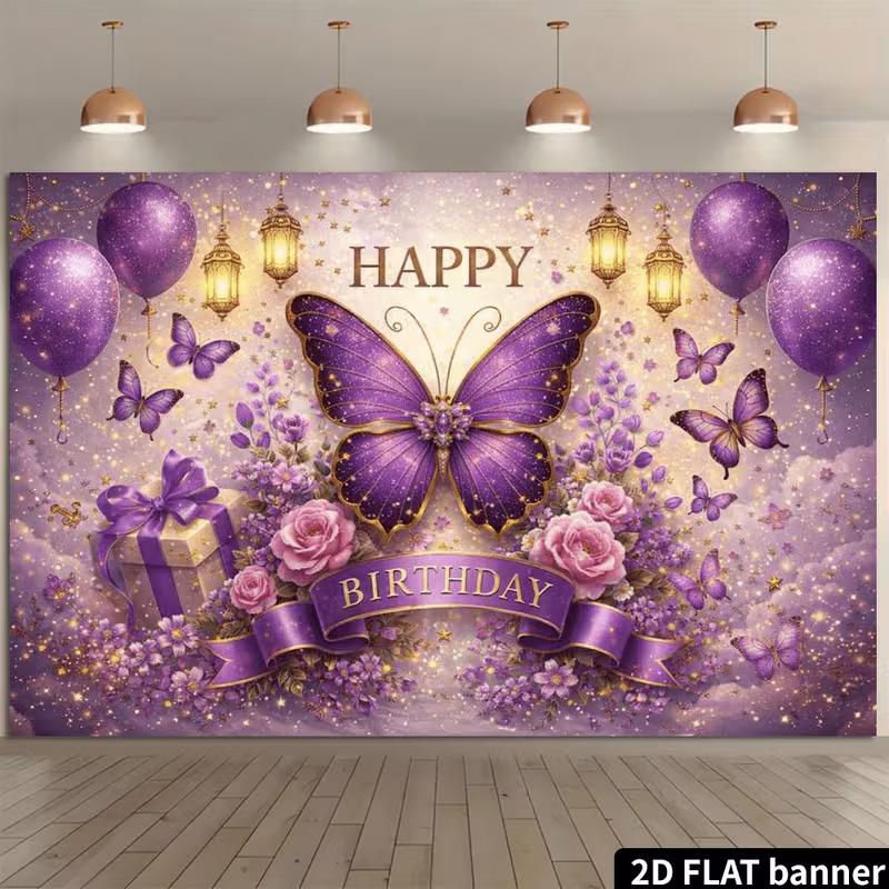 2D Flat Printing Lavender Birthday Banner for Studio & Home Parties 47.2x31.5inch/120*80cm
2D Flat Printing Lavender Birthday Banner for Studio & Home Parties 47.2x31.5inch/120*80cm