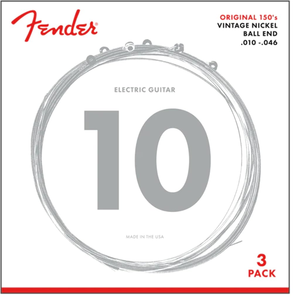 Струны для электрогитары Fender Original 150 гитарные струны, обмотка из чистого никеля, шариковый наконечник, 150L .010-.046 калибры, 3 шт. в упаковке
Струны для электрогитары Fender Original 150 гитарные струны, обмотка из чистого никеля, шариковый наконечник, 150L .010-.046 калибры, 3 шт. в упаковке