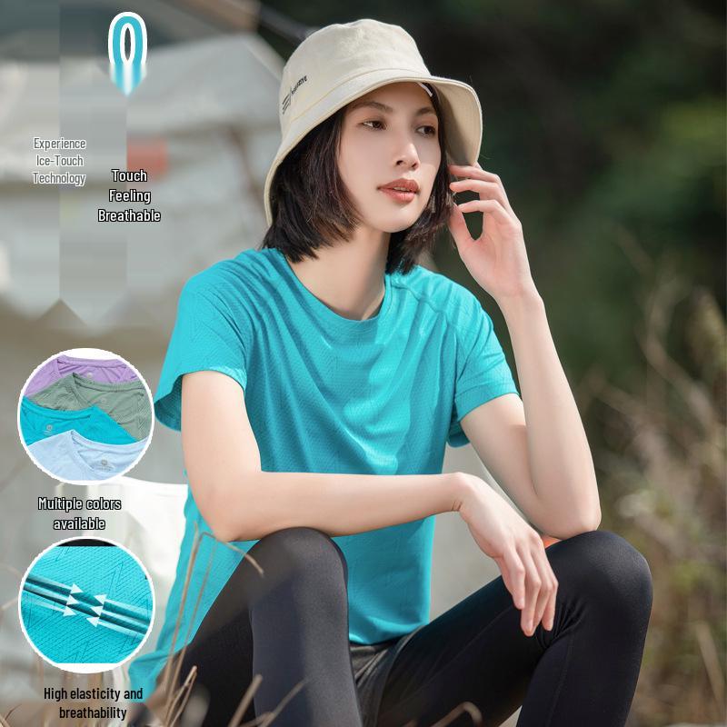 Women s Summer 2023 Quick-Dry Ice Silk Sport T-shirt - Breathable Short Sleeve Outdoor Activewear L
Women s Summer 2023 Quick-Dry Ice Silk Sport T-shirt - Breathable Short Sleeve Outdoor Activewear L