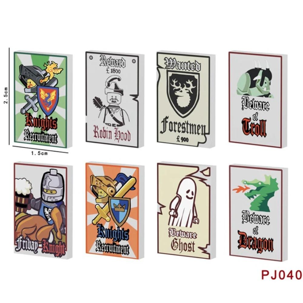 MOC Medieval Military Printed Series Building Blocks Street View Wolf Black Eagle Lion Knight Poster Accessories Bricks Toy Gift
MOC Medieval Military Printed Series Building Blocks Street View Wolf Black Eagle Lion Knight Poster Accessories Bricks Toy Gift
