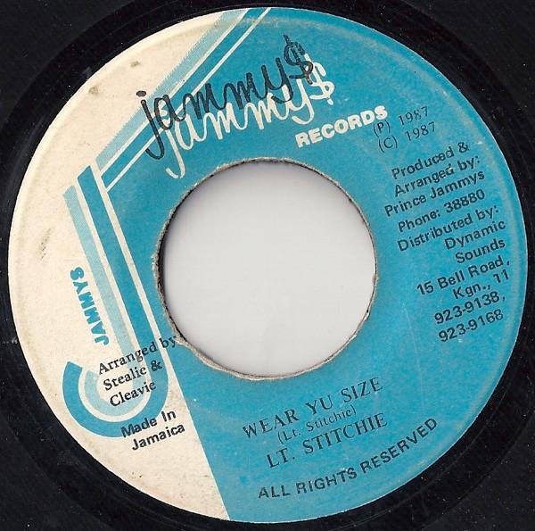 7inch Record LIEUTENANT STITCHIE - Wear Yu Size NONE Jammy s Records 1987 Jamaica Reggae, Ska & Dub Used
7inch Record LIEUTENANT STITCHIE - Wear Yu Size NONE Jammy s Records 1987 Jamaica Reggae, Ska & Dub Used