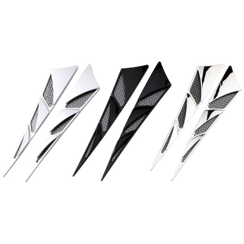 Shark Gill Decorative Air Vent Stickers for Car Doors and Fenders YI-226 Bright Silver Pair
Shark Gill Decorative Air Vent Stickers for Car Doors and Fenders YI-226 Bright Silver Pair