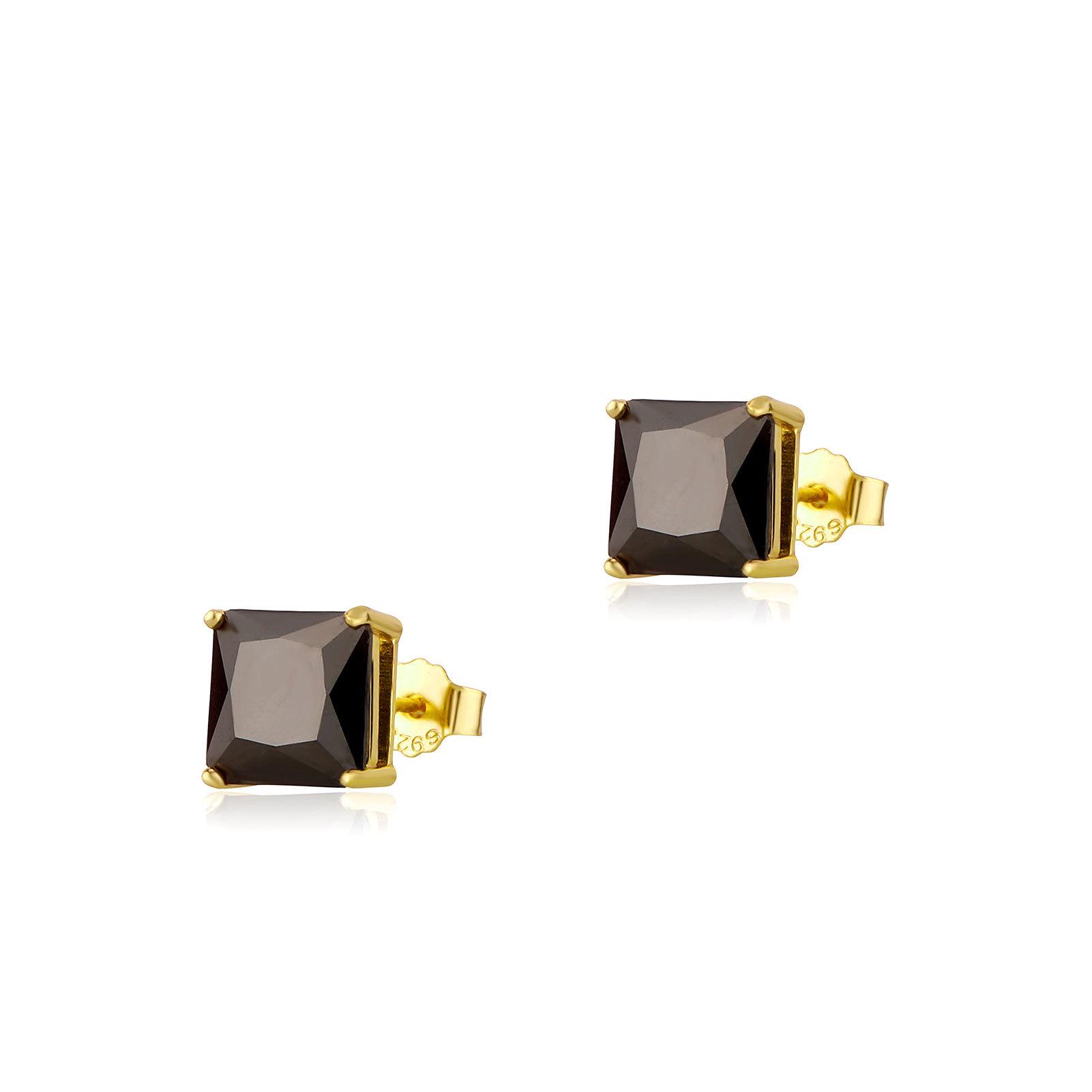 S925 Silver 8MM Square Black Diamond Stud Earrings: High-End Unisex Ear Jewelry, INS Style золотой
S925 Silver 8MM Square Black Diamond Stud Earrings: High-End Unisex Ear Jewelry, INS Style золотой