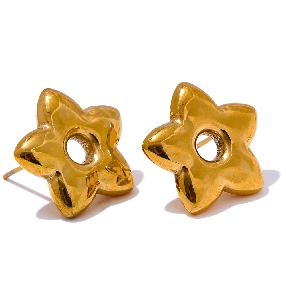 Yhpup New Cast 316L Stainless Steel Star Daily Stud Earrings for Women Minimalist Waterproof 18K Gold Plated Textured Jewelry
Yhpup New Cast 316L Stainless Steel Star Daily Stud Earrings for Women Minimalist Waterproof 18K Gold Plated Textured Jewelry