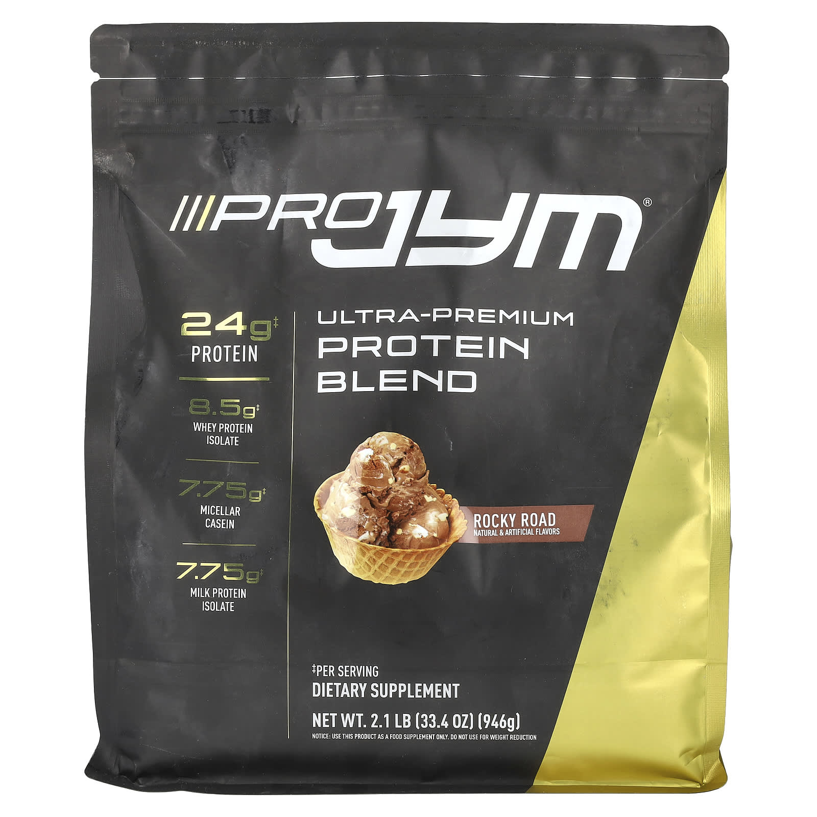 JYM Supplement Science, Pro JYM, Ultra Premium Protein Blend, Rocky Road, 2.1 lb (946 g)
JYM Supplement Science, Pro JYM, Ultra Premium Protein Blend, Rocky Road, 2.1 lb (946 g)