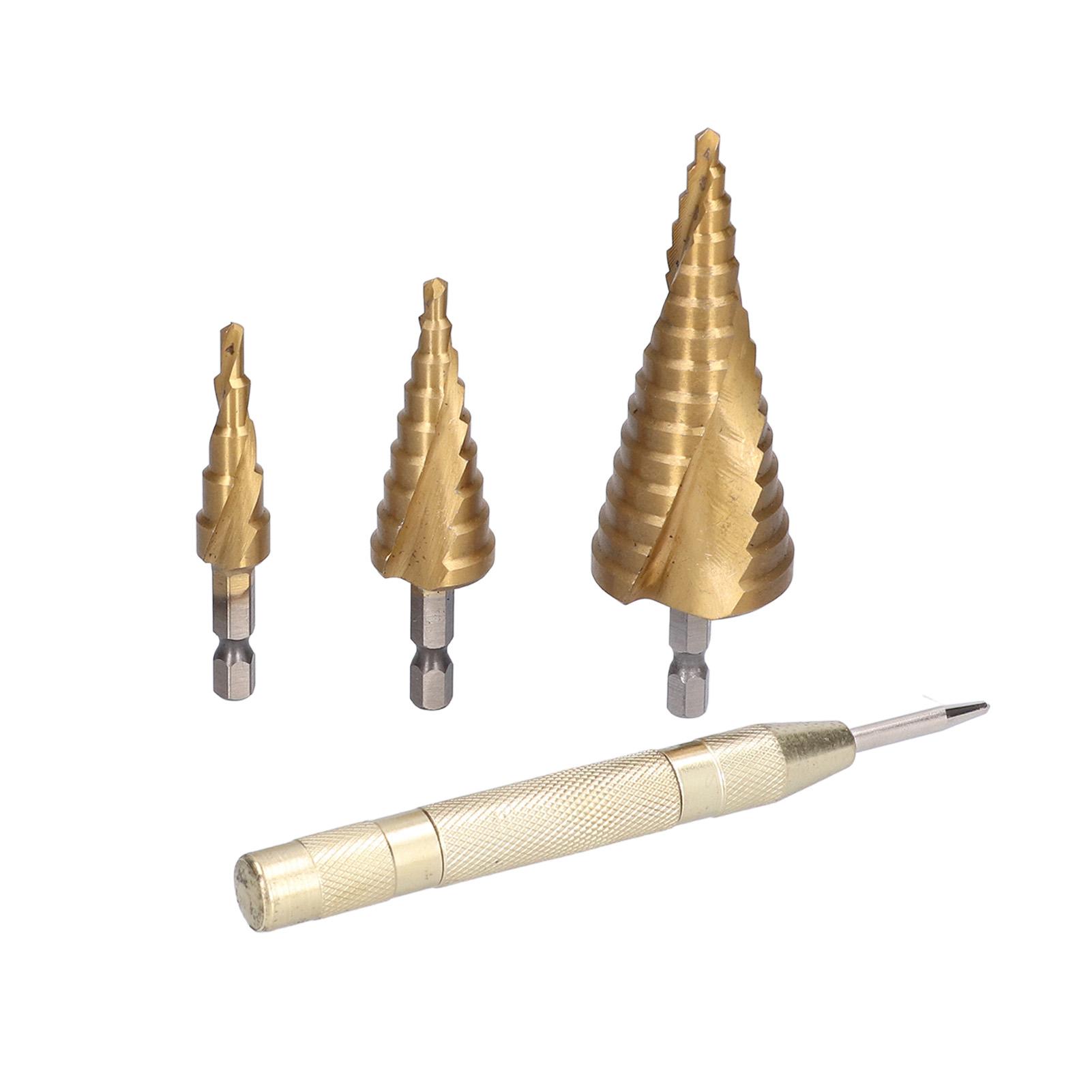 Step Drill Bits High Speed Steel Spiral Groove Barb Milling Cutter with Center Punch 432mm
Step Drill Bits High Speed Steel Spiral Groove Barb Milling Cutter with Center Punch 432mm