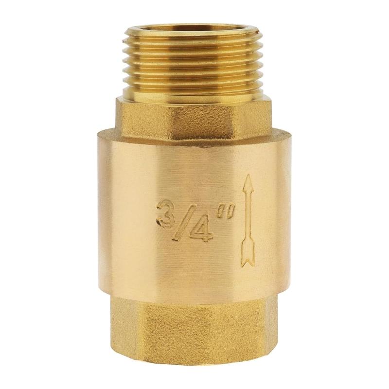 Brass Spring Check Valves 3/4 Thread Horizontal Inline One Way Flows Inline Check Valves for Well Pump & Water Tank 1
Brass Spring Check Valves 3/4 Thread Horizontal Inline One Way Flows Inline Check Valves for Well Pump & Water Tank 1