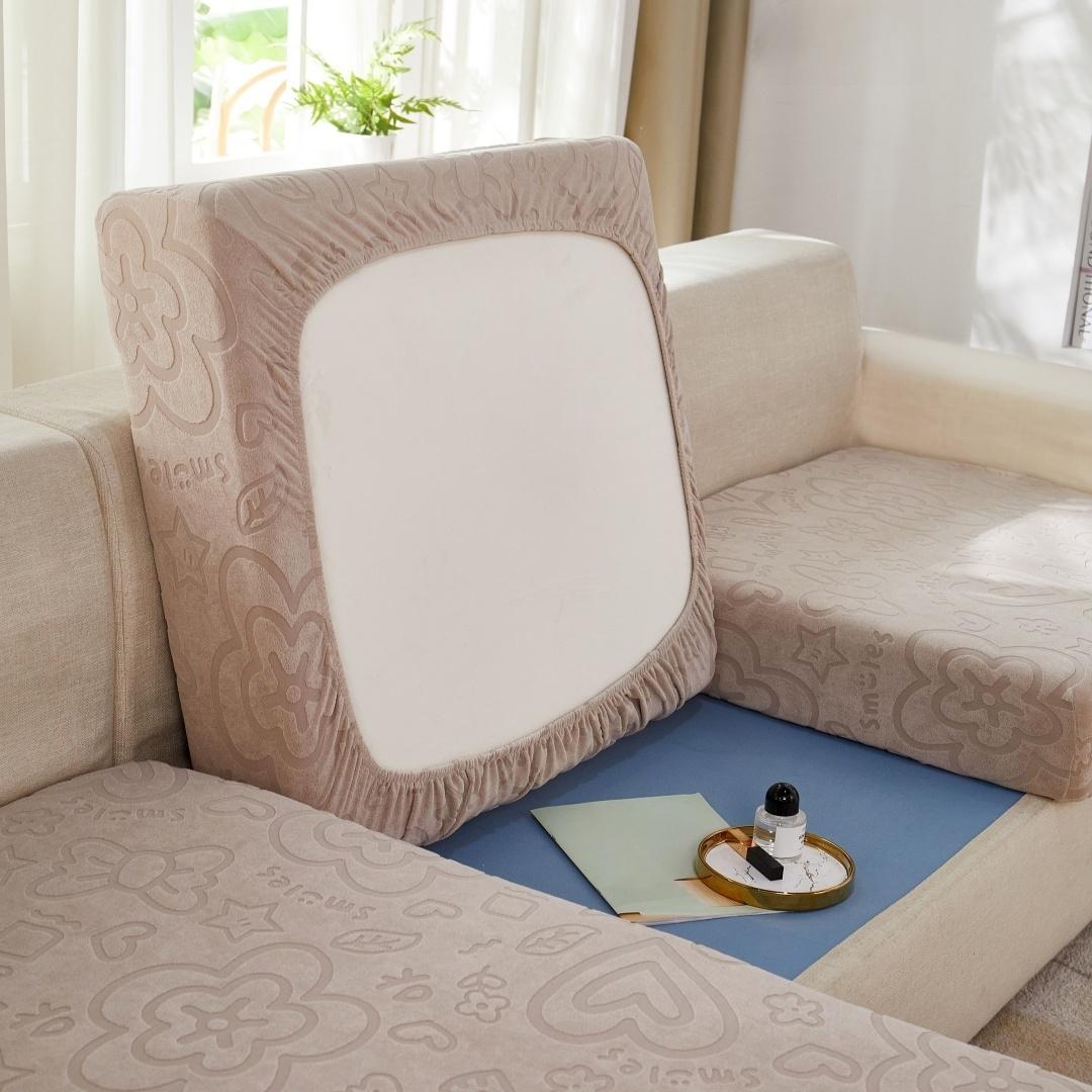 1pc Cute Pattern Jacquard Solid Stretch Sofa Cover, Universal Full Covered Sofa Seat Cover for Living Room Couch Decor Washable Headrest
1pc Cute Pattern Jacquard Solid Stretch Sofa Cover, Universal Full Covered Sofa Seat Cover for Living Room Couch Decor Washable Headrest