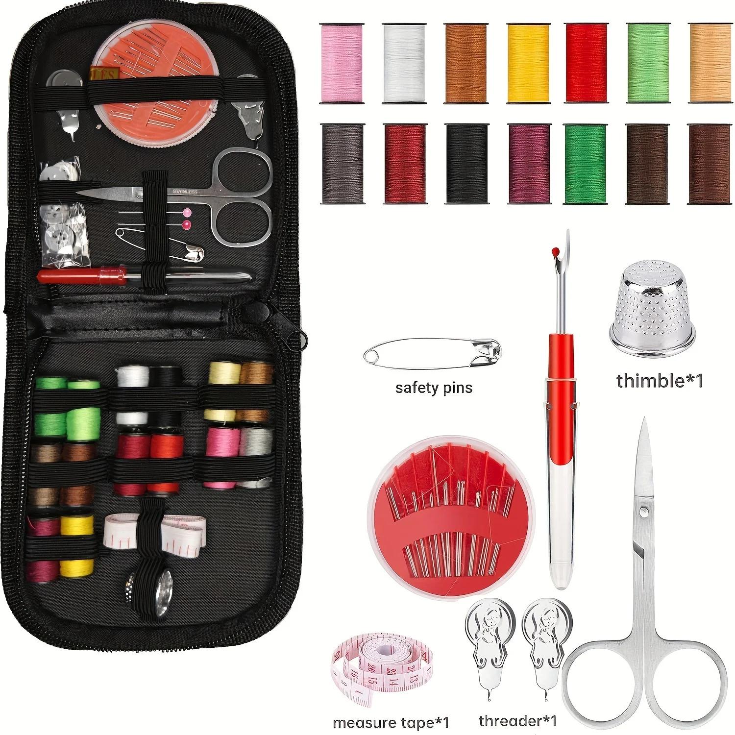 67/128pcs Sewing Kit With Sewing Supplies And Accessories 24-Color Threads, Needle And Thread Kit Products For Small Fixe
67/128pcs Sewing Kit With Sewing Supplies And Accessories 24-Color Threads, Needle And Thread Kit Products For Small Fixe
