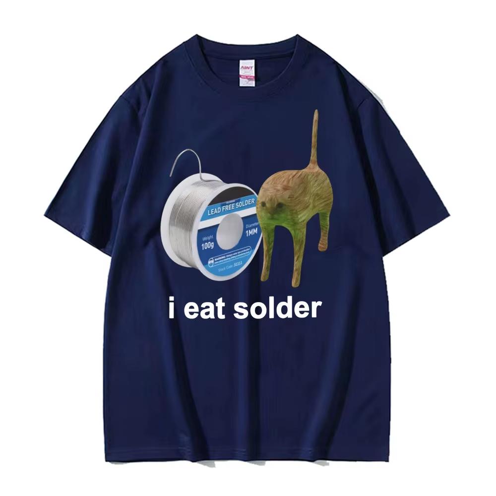 I Eat Solder Cursed Funny Cat Meme T Shirt Men Women s Clothing Fashion Casual T Shirts Summer High Quality Cotton T-shirts Tops 4XL
I Eat Solder Cursed Funny Cat Meme T Shirt Men Women s Clothing Fashion Casual T Shirts Summer High Quality Cotton T-shirts Tops 4XL