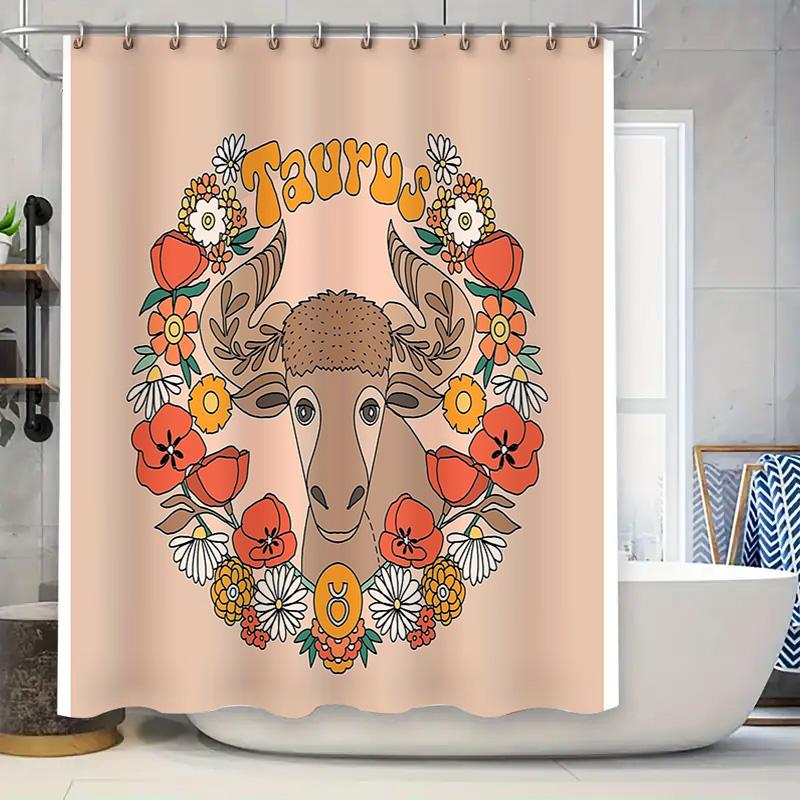 Floral Cow Shower Curtain Farmhouse Bathroom Decor Rustic Cow Print Backdrop Wall Hanging Nature Themed Shower Liner W60H190(CM)-1 Pcs
Floral Cow Shower Curtain Farmhouse Bathroom Decor Rustic Cow Print Backdrop Wall Hanging Nature Themed Shower Liner W60H190(CM)-1 Pcs
