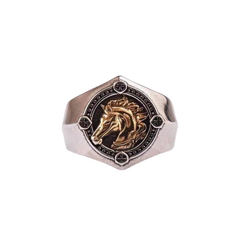 Retro War Horse Ring For Men Punk Gothic Rock Hiphop Open Ring Handmade Designer Unisex Jewelry Biker Accessories resizable
Retro War Horse Ring For Men Punk Gothic Rock Hiphop Open Ring Handmade Designer Unisex Jewelry Biker Accessories resizable