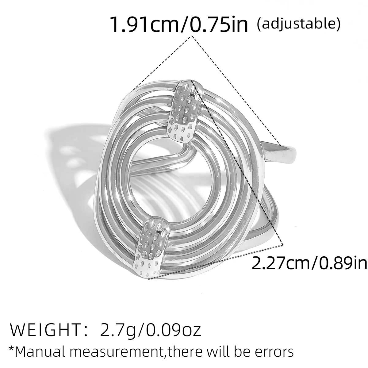 Threaded Geometric Stainless Steel Adjustable Open Ring For Women Trendy Charm Finger Zircon 18K PVD Plated Wholesale New resizable
Threaded Geometric Stainless Steel Adjustable Open Ring For Women Trendy Charm Finger Zircon 18K PVD Plated Wholesale New resizable