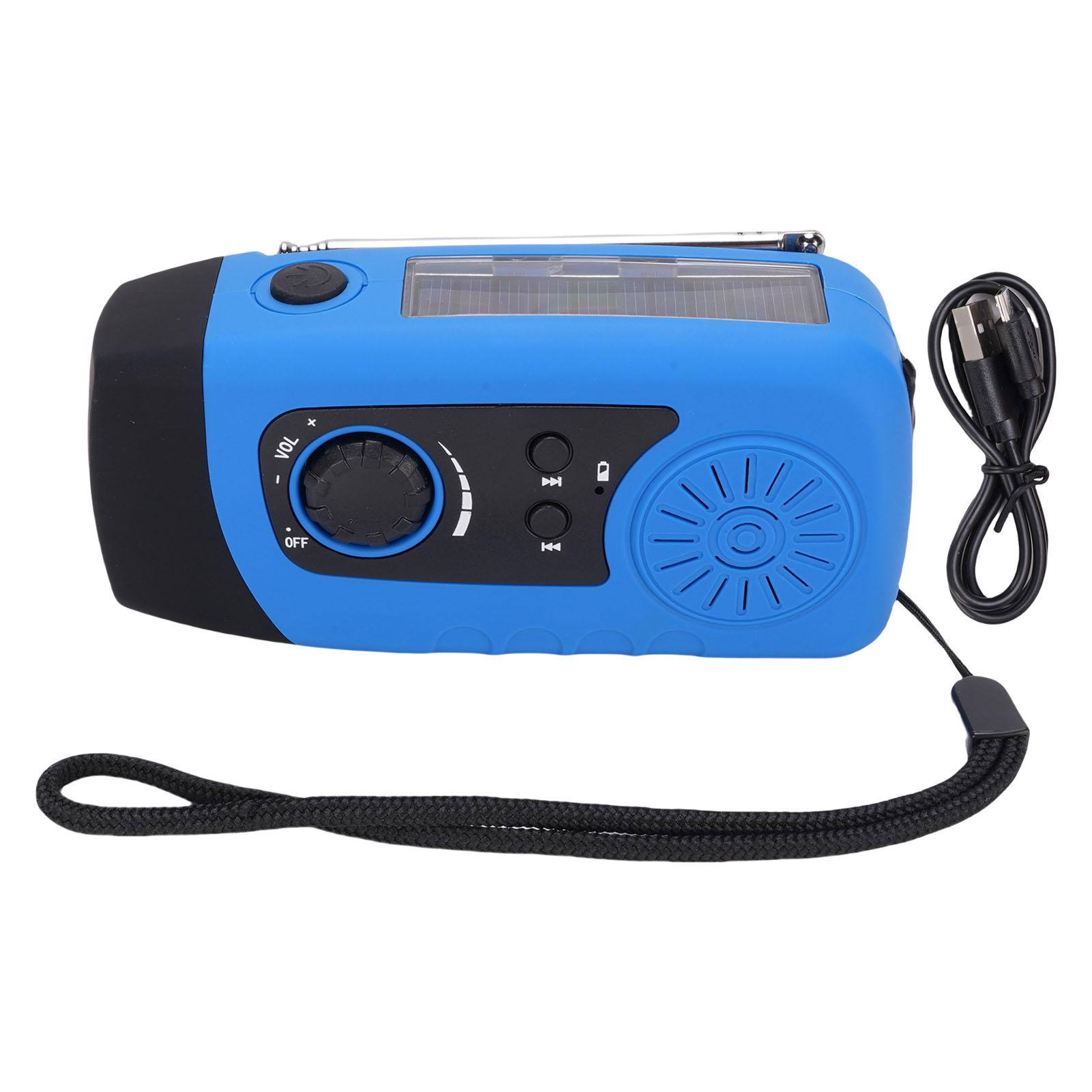 Emergency Radio USB Solar Hand Crank Charging Portable FM Weather Radio with Flashlight 2000mAh синій
Emergency Radio USB Solar Hand Crank Charging Portable FM Weather Radio with Flashlight 2000mAh синій