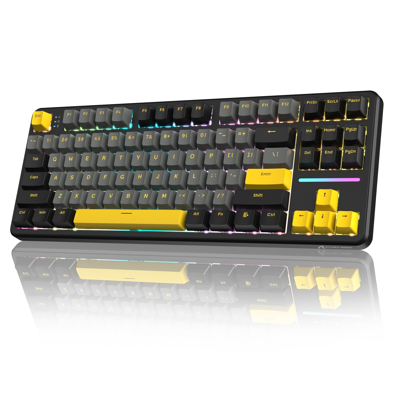 ATTACK SHARK x MAMBASNAKE X87 Gaming Keyboard Blueberry Switch Gasket Mount Linear PBT 3 Color Keycap OEM Customization Wireless RGB 3 Connection
ATTACK SHARK x MAMBASNAKE X87 Gaming Keyboard Blueberry Switch Gasket Mount Linear PBT 3 Color Keycap OEM Customization Wireless RGB 3 Connection