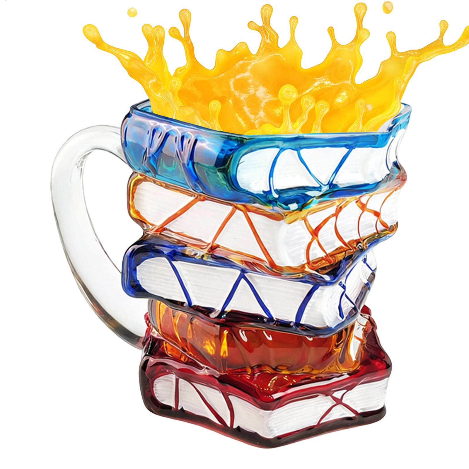 363ml Irregular Painted Book Mug Coffee Cup High Borosilicate Glass Drinking Cup with Handle Book Cup Beer Mug Breakfast Cup 363ml
363ml Irregular Painted Book Mug Coffee Cup High Borosilicate Glass Drinking Cup with Handle Book Cup Beer Mug Breakfast Cup 363ml