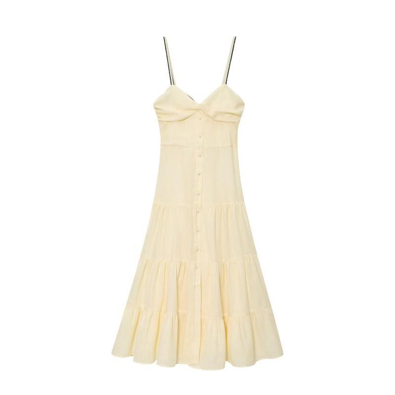 European American Women s Clothing Summer Fashionable Slim-fitting Striped Suspender Dress M світло-жовтого кольору
European American Women s Clothing Summer Fashionable Slim-fitting Striped Suspender Dress M світло-жовтого кольору