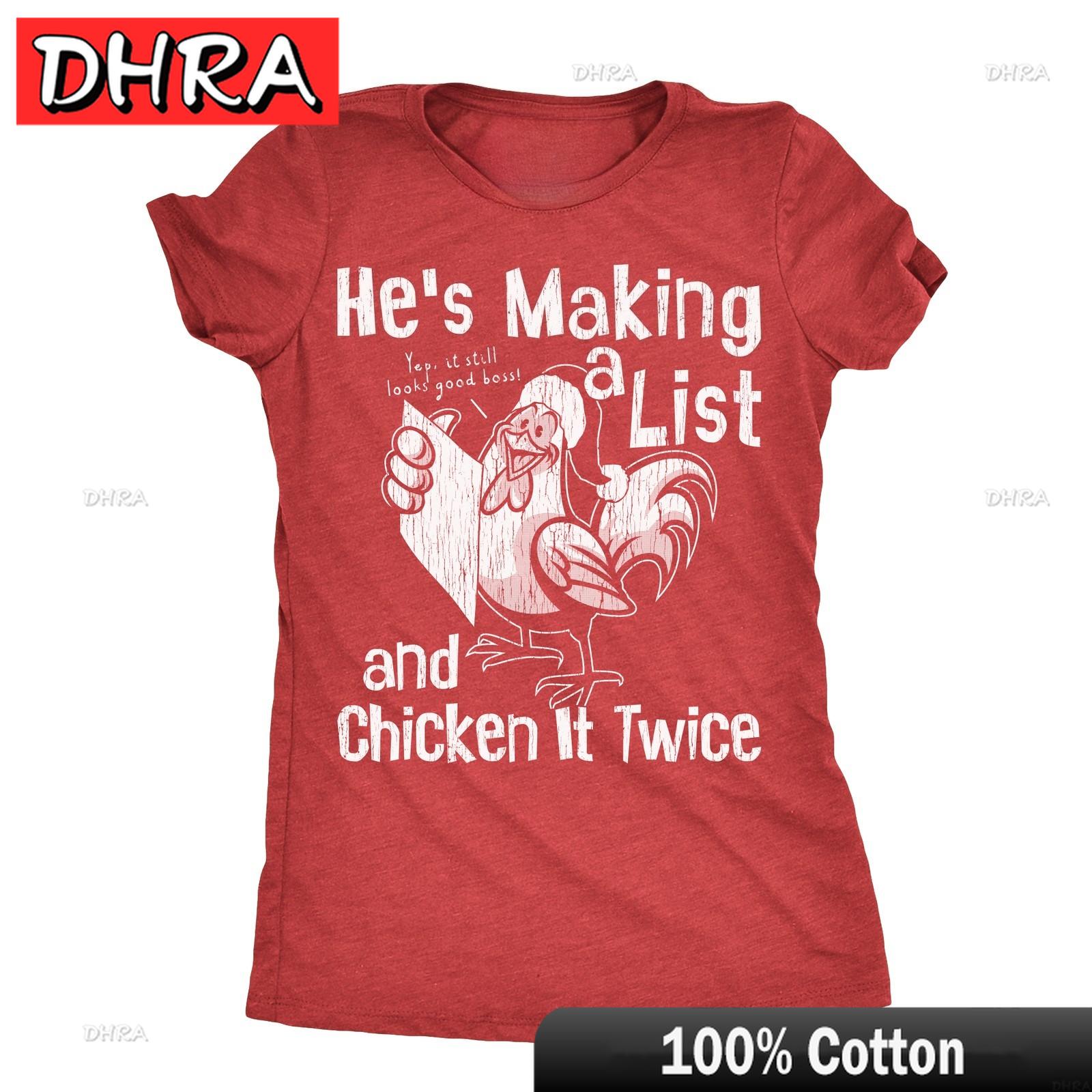 Womens Hes Making A List and Chicken It Twice T Shirt Funny Xmas Rooster Santa Tee T Shirt Casual Gothic Graphic Urban Cool 4XL
Womens Hes Making A List and Chicken It Twice T Shirt Funny Xmas Rooster Santa Tee T Shirt Casual Gothic Graphic Urban Cool 4XL