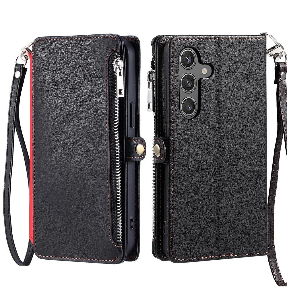 For Samsung Galaxy A26 5G Case TPU+PU Leather Wallet Phone Cover with Wrist Strap Black
For Samsung Galaxy A26 5G Case TPU+PU Leather Wallet Phone Cover with Wrist Strap Black