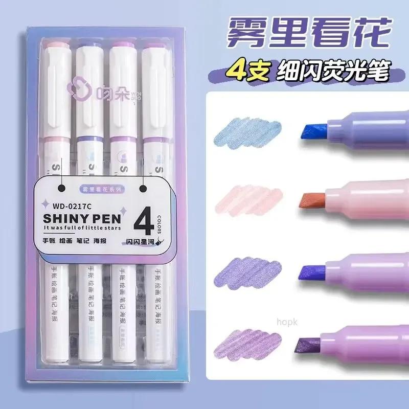 4 Color/Set Glitter Kawaii Glitter Highlighters Markers for Sparkling Note-Taking Planner Bible Journaling Japanese Stationery
4 Color/Set Glitter Kawaii Glitter Highlighters Markers for Sparkling Note-Taking Planner Bible Journaling Japanese Stationery