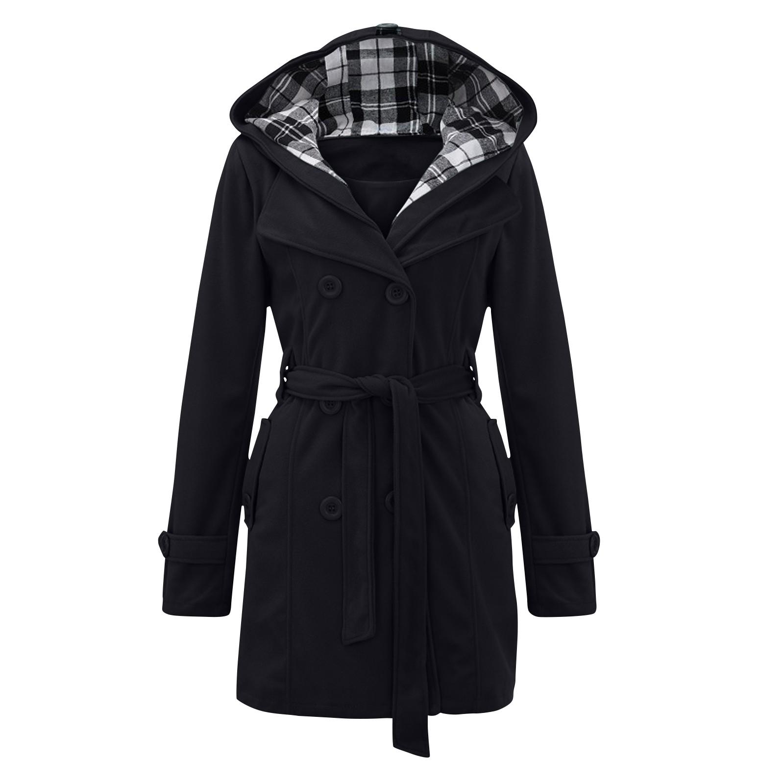 Женская теплая зимняя двубортная куртка с капюшоном и длинными секциями с поясом XL чёрный
Женская теплая зимняя двубортная куртка с капюшоном и длинными секциями с поясом XL чёрный