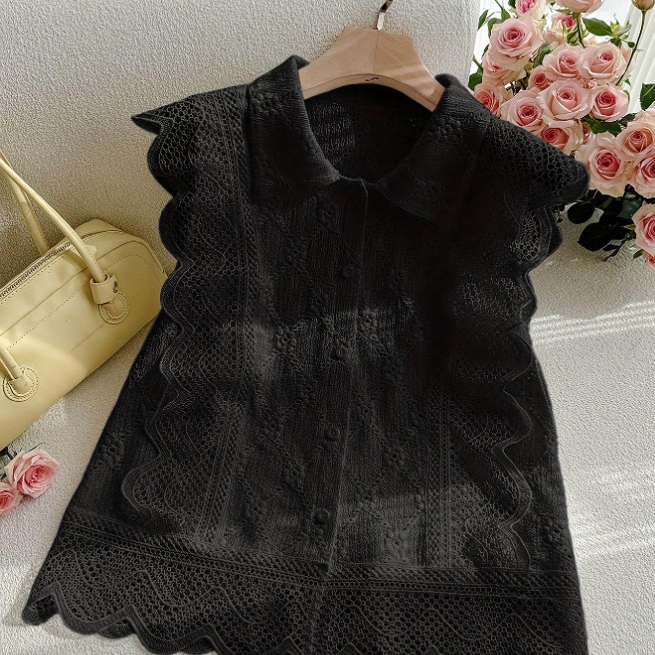 Plus Size Women s Lace Collar Knit Jacquard Sleeveless Top 0XL чорний
Plus Size Women s Lace Collar Knit Jacquard Sleeveless Top 0XL чорний