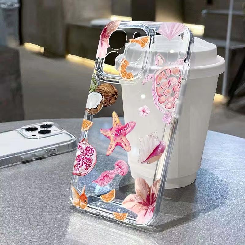 Floral Starfish Turtle Painted Clear Phone Case for iPhone 17 Pro Max 16 15 Pro 14 13 12 11 XR 17Air 16 Plus Silicone Cover iPhone 16
Floral Starfish Turtle Painted Clear Phone Case for iPhone 17 Pro Max 16 15 Pro 14 13 12 11 XR 17Air 16 Plus Silicone Cover iPhone 16