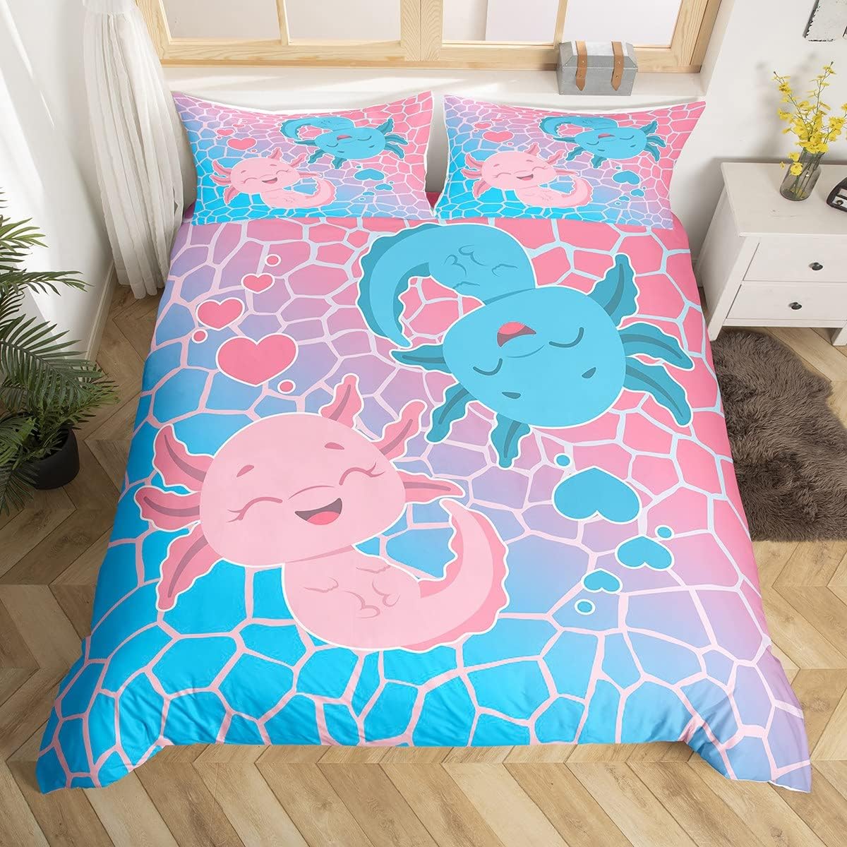 Comforter Cartoon Axolotl Full Queen Cute Ocean Animal Bedding Set For Kids Adult Undersea Coral Seaweed Plant Comforter Comforter (quilt)-EU Single(135*200cm)3pcs
Comforter Cartoon Axolotl Full Queen Cute Ocean Animal Bedding Set For Kids Adult Undersea Coral Seaweed Plant Comforter Comforter (quilt)-EU Single(135*200cm)3pcs