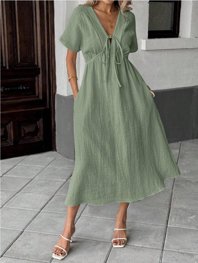 V-Neck Pure Cotton Loose Summer Dress for Women - 2025 Collection XL
V-Neck Pure Cotton Loose Summer Dress for Women - 2025 Collection XL
