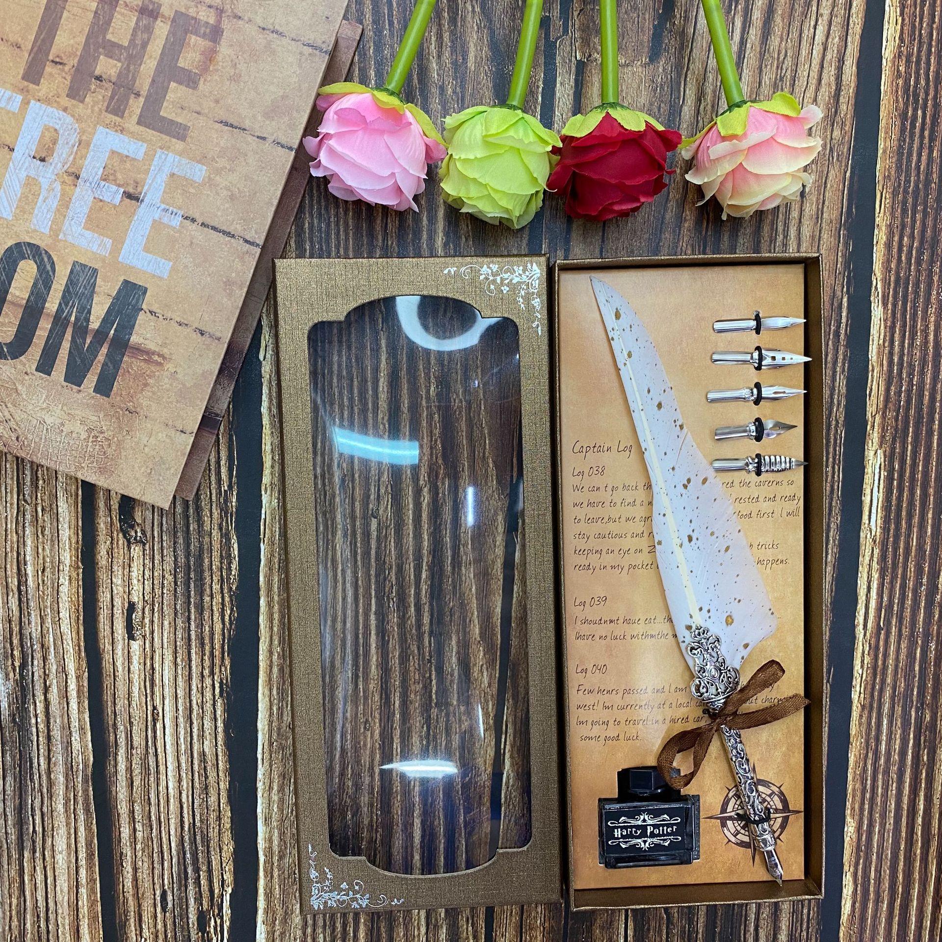 Academy Of Magic Feather Pen Gift Box Set, Available For Direct Sale, Vintage Ink Dipped Pen Crown Accessories 0.5mm білий
Academy Of Magic Feather Pen Gift Box Set, Available For Direct Sale, Vintage Ink Dipped Pen Crown Accessories 0.5mm білий