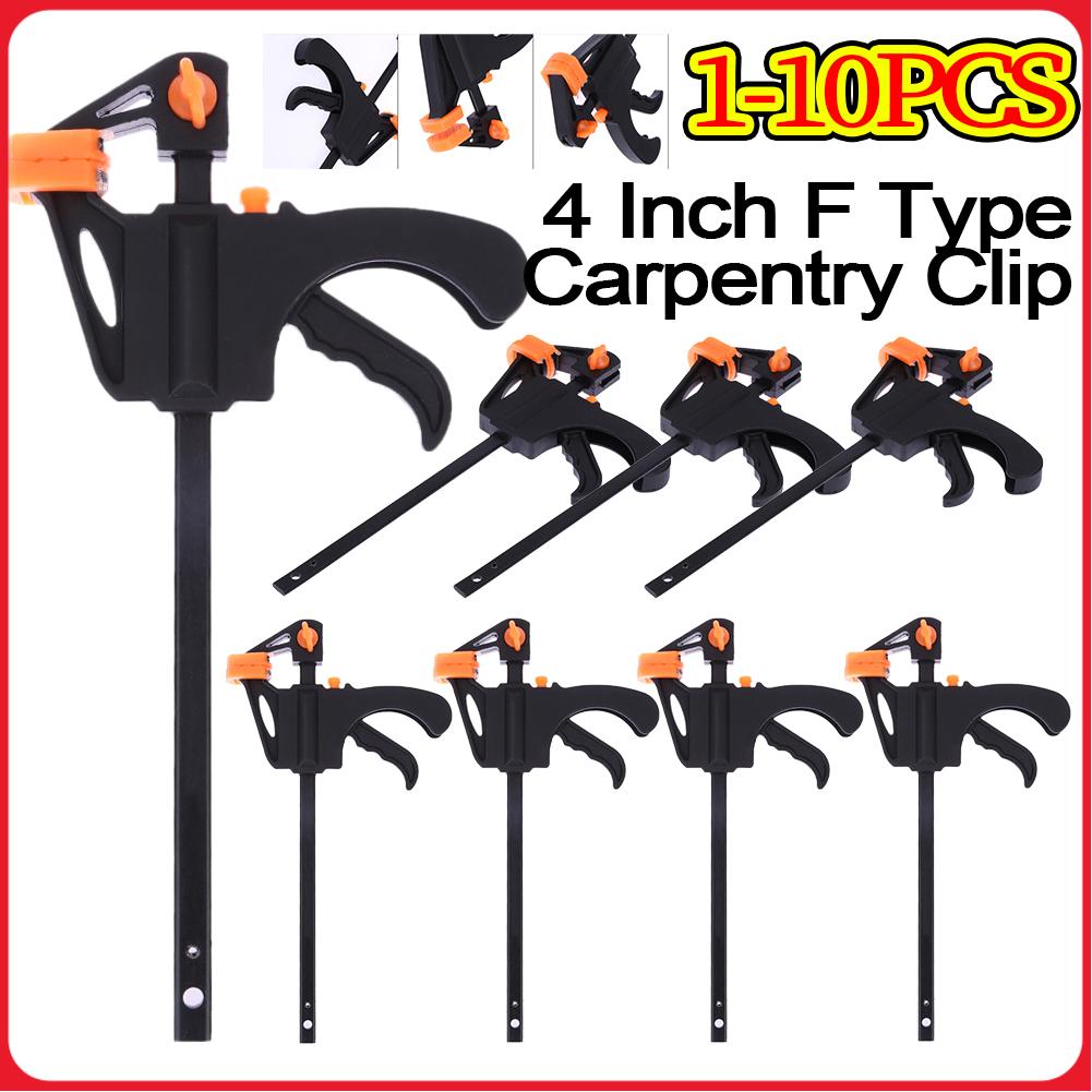 1-10PCS F-Type Woodworking Jig Quick Clamp Ratchet Release DIY Hand Tools 4-Inch Clip Bar Parts Convenient Carpenter Tool 1PC
1-10PCS F-Type Woodworking Jig Quick Clamp Ratchet Release DIY Hand Tools 4-Inch Clip Bar Parts Convenient Carpenter Tool 1PC
