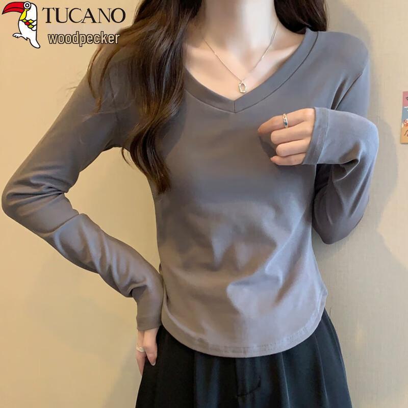 Woodpecker Women s V-Neck Slim-Fit Long-Sleeve Cotton T-Shirt with Fan Hem 2XL
Woodpecker Women s V-Neck Slim-Fit Long-Sleeve Cotton T-Shirt with Fan Hem 2XL