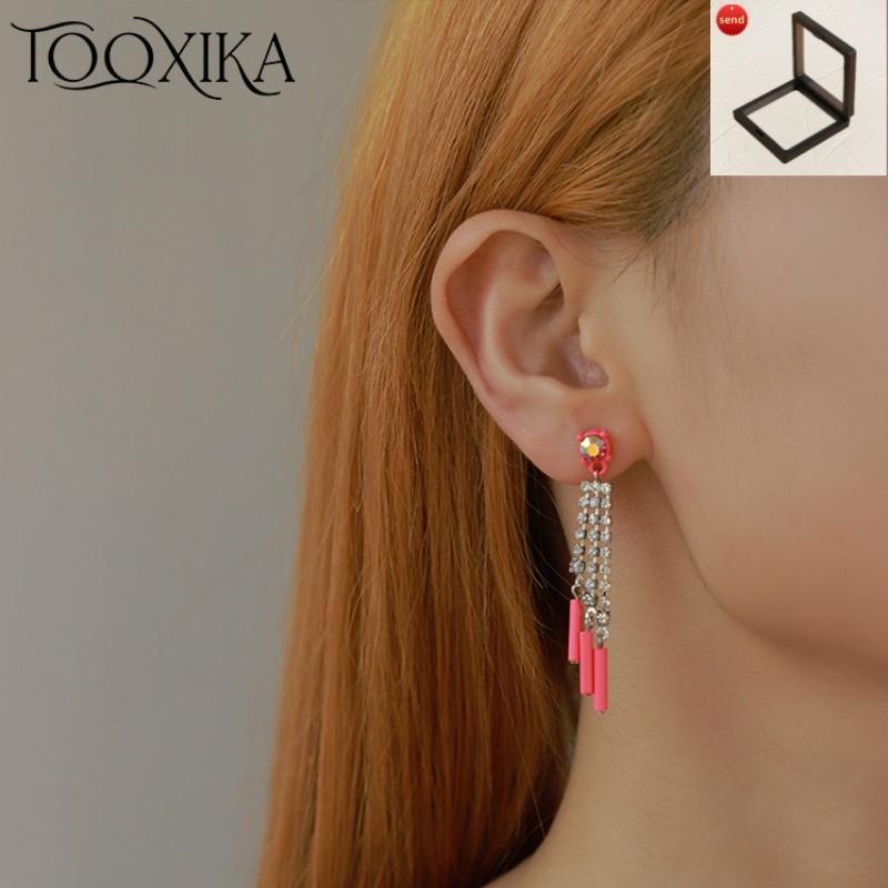 Tooxika цветные лакированные серьги с кисточками и бриллиантами для женщин, новые модные серьги Fresh Temperament, противоаллергическая обработка
Tooxika цветные лакированные серьги с кисточками и бриллиантами для женщин, новые модные серьги Fresh Temperament, противоаллергическая обработка