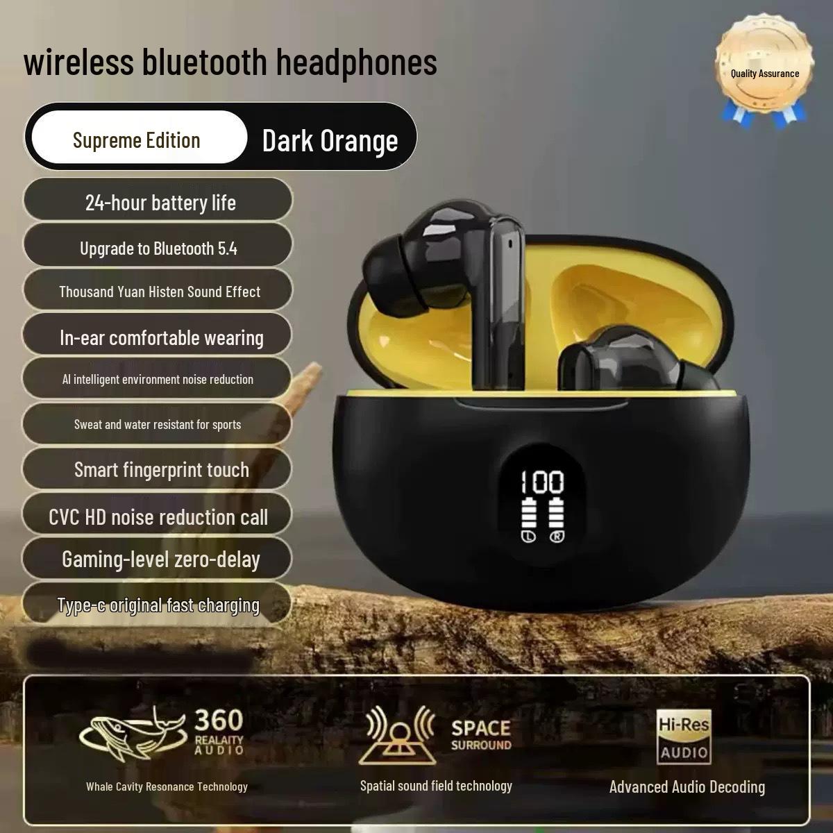 2025 Smart Wireless Bluetooth Earphones: Noise-Cancelling, High-Quality In-Ear with Display, Long Battery Life чорний
2025 Smart Wireless Bluetooth Earphones: Noise-Cancelling, High-Quality In-Ear with Display, Long Battery Life чорний